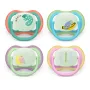 Set 2 suzete bebelusi, Philips Avent, Ultra Air Nighttime, Ortodontice, Silicon moale, Ventilate, Senzatie naturala, Fara BPA, 6-18 luni, multicolor - 9