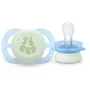 Set 2 suzete bebelusi, Philips Avent, Ultra Start Nighttime, Ortodontice, Silicon moale, Senzatie naturala, Fara BPA, 80% materiale de origine vegetala, 0-6 luni, Luna/Stele - 14