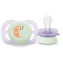 Set 2 suzete bebelusi, Philips Avent, Ultra Start Nighttime, Ortodontice, Silicon moale, Senzatie naturala, Fara BPA, 80% materiale de origine vegetala, 0-6 luni, Luna/Stele - 2
