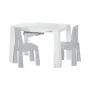 Set masuta si doua scaune, FreeON, Neo, Pentru copii, Cu doua sertare, Cu masa reglabila la doua inaltimi, Conform cu standardele europene de securitate EN71-1;2018, EN71-2:2020, EN71-3:2021, Gri