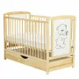 Set Patut din lemn Babyneeds cu sertar + Saltea Cocos Confort II + Protectie impermeabila Qmini - 2