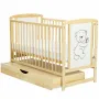 Set Patut din lemn Babyneeds cu sertar + Saltea Cocos Confort II + Protectie impermeabila Qmini - 3