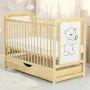 Set Patut din lemn Babyneeds cu sertar + Saltea Cocos Confort II + Protectie impermeabila Qmini - 4