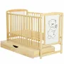 Set Patut din lemn Babyneeds cu sertar + Saltea Cocos Confort II + Protectie impermeabila Qmini - 6