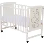 Set Patut din lemn bebe Qmini, Timmi Heart, 120x60 cm, Alb + Saltea patut bebe, Cocos Confort II, Cu husa detasabila, Antialergica, 120x60x10 cm + Protectie impermeabila, Pentru patuturi 120x60 cm, Alb - 3