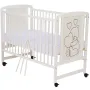 Set Patut din lemn bebe Qmini, Timmi Heart, 120x60 cm, Alb + Saltea patut bebe, Cocos Confort II, Cu husa detasabila, Antialergica, 120x60x10 cm + Protectie impermeabila, Pentru patuturi 120x60 cm, Alb - 7