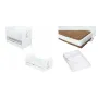 Set Patut din lemn Nadia II Girafa 120x60 cm + Saltea Cocos Confort II + Protectie impermeabila Qmini - 1