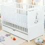 Set Patut din lemn Nadia II Girafa 120x60 cm + Saltea Cocos Confort II + Protectie impermeabila Qmini - 3