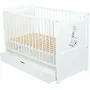 Set Patut din lemn Nadia II Girafa 120x60 cm + Saltea Cocos Confort II + Protectie impermeabila Qmini - 12