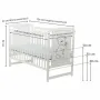 Set Patut din lemn Timmi 120x60 cm + Saltea Cocos Confort II + Protectie impermeabila Qmini - 5
