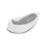 Cadita inteligenta, Skip Hop, Multifunctionala, Cu suport detasabil, Pentru 3 etape de crestere, 2 doua pozitii ergonomice, Antiderapanta, Fara PVC si ftalati, 0 luni+, 70 x 48 x 29 cm, Alb/Gri