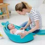 Cadita inteligenta, Skip Hop, Multifunctionala, Cu suport detasabil, Pentru 3 etape de crestere, 2 doua pozitii ergonomice, Antiderapanta, Fara PVC si ftalati, 0 luni+, 70 x 48 x 29 cm, Albastru - 3