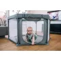 Tarc de joaca, FreeON, Hexagonal, Pentru bebe, Cu 4 manere, Intrare cu fermoar, Cu geanta de transport, 117 x 67 x 67 cm, Conform cu standardul european de securitate EN 12227:2010, Grey - 2