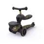 Trotineta copii cu sezut, suport jucarie, transformabila 2in1, HighwayKick 1 Lifestyle Black Gold Limited, 1-5 ani, pana la 50 kg, Scoot  Ride - 1