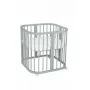 Patut Rotund Evolutiv, Waldin, 7in1 Gri, Saltele Incluse, Transformabil, Masa de Schimbat, Co-Sleeping, Tarc de Joaca, Birou, Scaune - 2