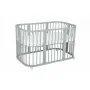 Patut Rotund Evolutiv, Waldin, 7in1 Gri, Saltele Incluse, Transformabil, Masa de Schimbat, Co-Sleeping, Tarc de Joaca, Birou, Scaune - 4