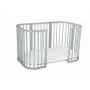 Patut Rotund Evolutiv, Waldin, 7in1 Gri, Saltele Incluse, Transformabil, Masa de Schimbat, Co-Sleeping, Tarc de Joaca, Birou, Scaune - 7