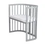 Patut Rotund Evolutiv, Waldin, 7in1 Gri, Saltele Incluse, Transformabil, Masa de Schimbat, Co-Sleeping, Tarc de Joaca, Birou, Scaune - 8