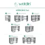 Patut Rotund Evolutiv, Waldin, 7in1 Gri, Saltele Incluse, Transformabil, Masa de Schimbat, Co-Sleeping, Tarc de Joaca, Birou, Scaune - 11