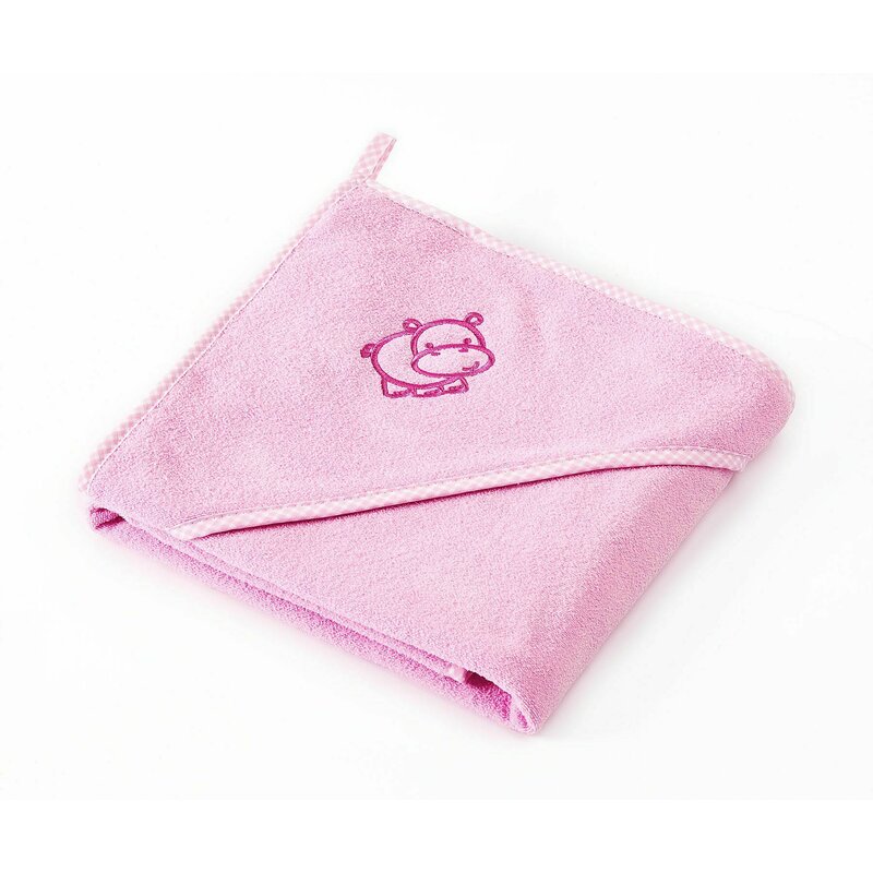 Sensillo - prosop cu gluga hippo 80x80 cm pink