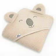 Prosop de baie, Bocioland, Cu gluga si urechi, 100% bumbac, 95x95 cm, Koala