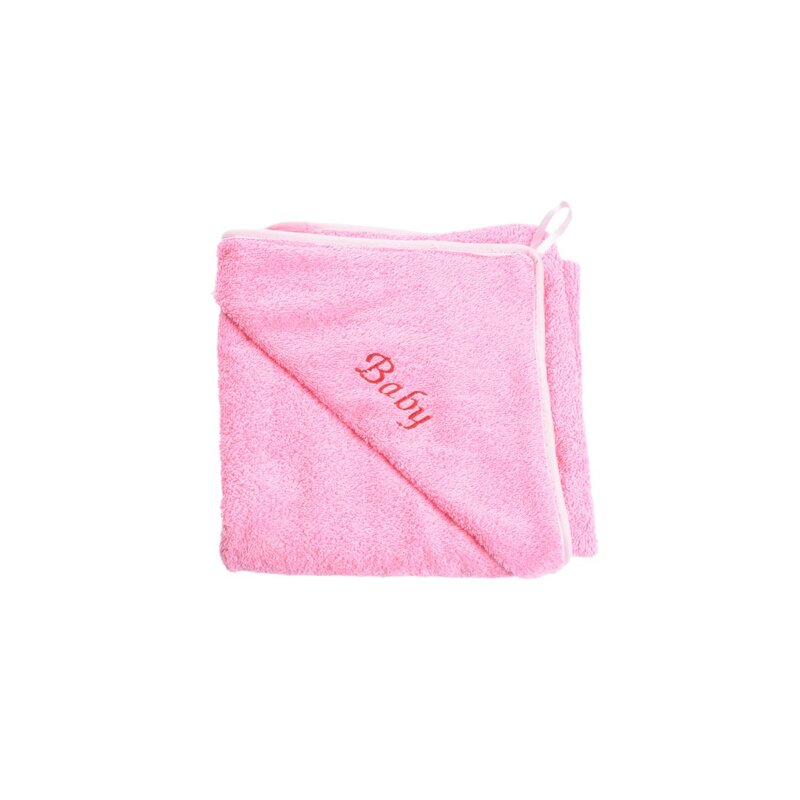 Prosop de baie bumbac 100% roz, personalizat Baby
