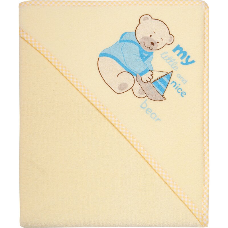 Womar zaffiro - prosop de baie cu gluga terry 80 x 80 , galben