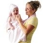 Clevamama - Prosop de baie pentru bebelus si mama Roz - 1
