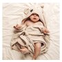 Babysteps - Prosop din fibra de bambus cu gluga pentru bebelusi si copii, Teddy Sepia Rose, marimea S 85x90cm - 2