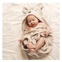 Babysteps - Prosop din fibra de bambus cu gluga pentru bebelusi si copii, Teddy Sepia Rose, marimea S 85x90cm - 4