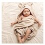 Babysteps - Prosop din fibra de bambus cu gluga pentru bebelusi si copii, Teddy Sepia Rose, marimea S 85x90cm - 5