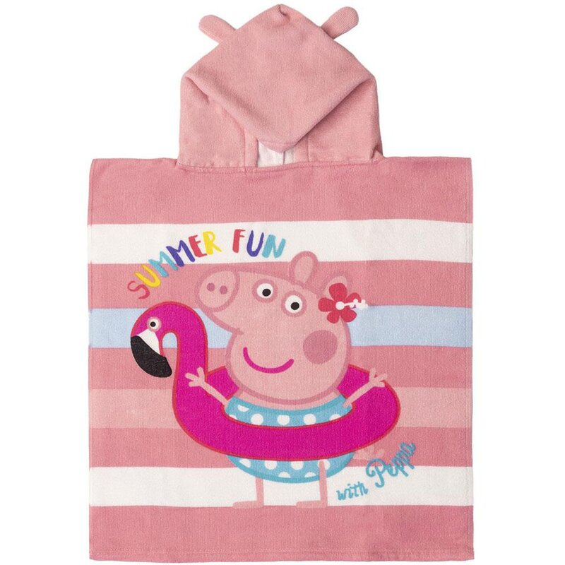 Cerda - Prosop poncho cu gluga, Peppa Pig Summer Fun, 50 x 115 cm