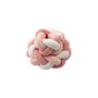 Protectie laterala, Bubaba, Pentru patut bebe, Tip Bumper impletit, Din bumbac, 235x15 cm, Conform cu standardul european EN 16780:2018, Pink White - 2