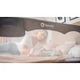 Protectie laterala pat, Lionelo, Hanna, Cu buzunar accesorii, 150x66 cm, Conform cu standardul european de securitate BS7072, Bej - 8