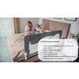Protectie laterala pat, Lionelo, Hanna, Cu buzunar accesorii, 150x66 cm, Conform cu standardul european de securitate BS7072, Bej - 14
