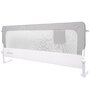 Protectie laterala pat, Primabobo, Toby, 150 cm, Inaltime 70 cm, Cu plasa respirabila, Prevazuta cu un buzunar, Cu sistem de blocare, Grosime maxima a saltelei de 25 cm, Gri - 1