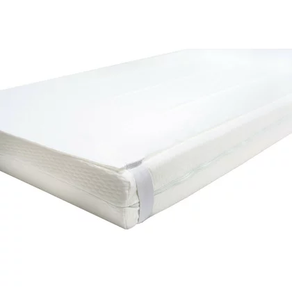 Protectie saltea, Bubaba, Impermeabila, Pentru patut de dimensiunea 200x90 cm, Din poliuretan, Spalare la 95 grade, 0 luni+, White
