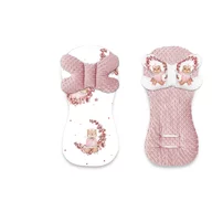 Protectie textila, MimiNu, Pentru carucior, scaun auto si scaun de bicicleta, Cu perna Butterfly, Materiale certificate Oeko Tex Standard 100, Design, Minky Betty