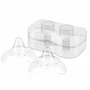 Protectoare mameloane, BabyOno, Din silicon moale, Include cutie depozitare, Fara BPA, Forma anatomica, Marimea M, Transparent - 5