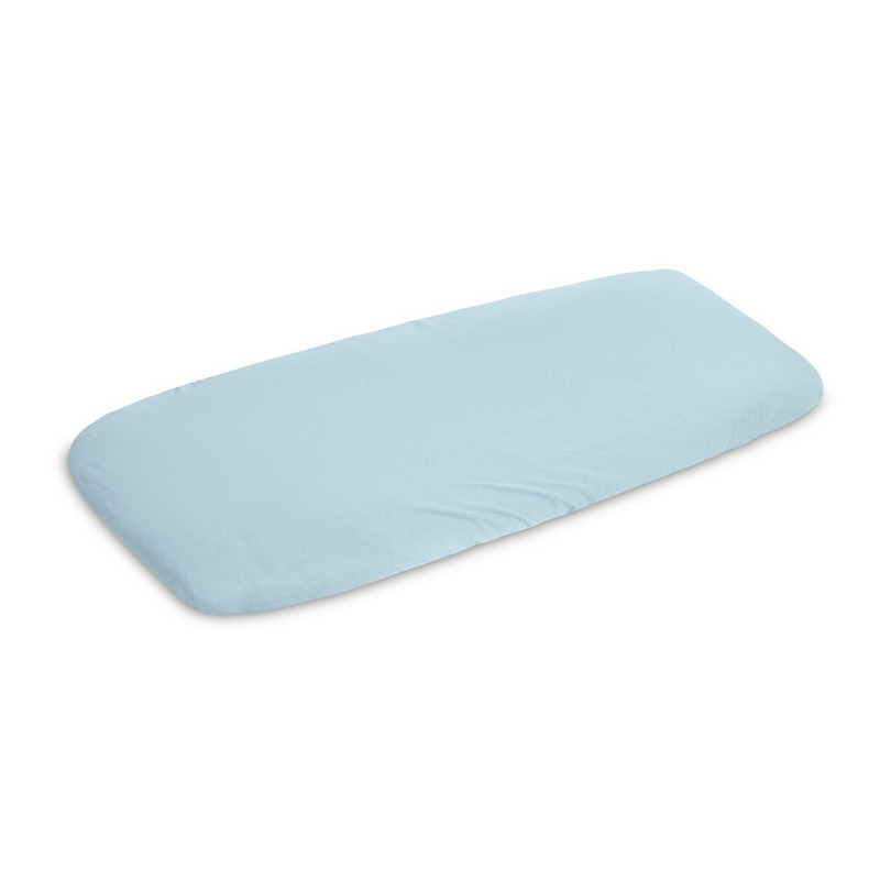 Cearceaf cu elastic, Sensillo, Pentru patut leagan sau patut co-sleeper, Antialergic, Bambus, 40x90 cm, 0 luni+, Albastru