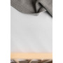 Cearceaf cu elastic, Sensillo, Pentru patut, Impermeabil, Din jerseu, 120x60 cm, 0 luni+, Alb - 3