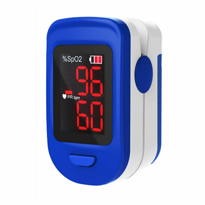 Redline - pulsoximetru fs10c, alb-albastru, indica nivelul de saturatie a oxigenului, masoara rata pulsului
