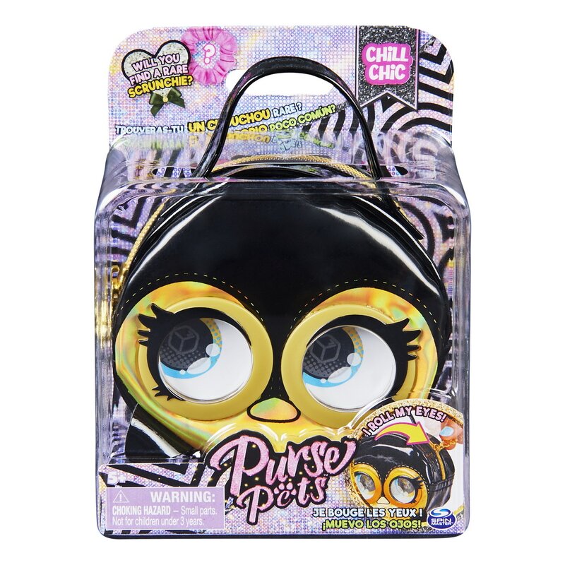 Spin master - PURSE PETS GENTUTA MICRO PINGUIN NEGRU