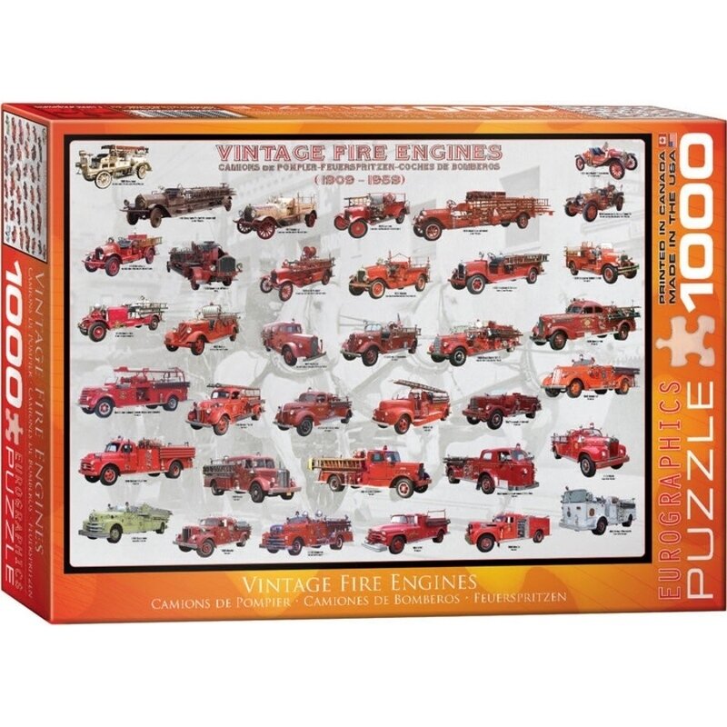 Puzzle 1000 piese vintage fire engines (mare)