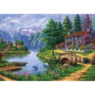 Puzzle 1500 piese - Village By Lake