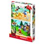 Puzzle 2 in 1 - Mickey campionul (2 x 77 piese) - 1