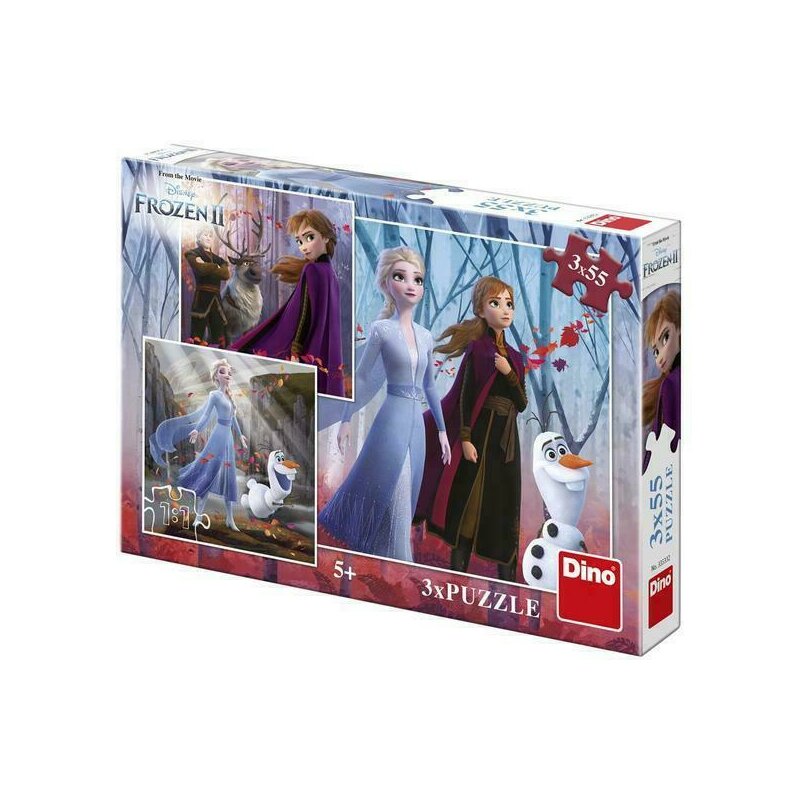 Puzzle personaje frozen ii , puzzle copii , 3 x 55 piese, piese 165