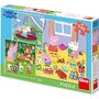 Puzzle 3 in 1 - Purcelusa Peppa in vacanta (3 x 55 piese) - 2