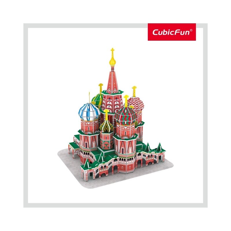 CUBICFUN - Puzzle 3D Catedrala St. Basil Nivel mediu Puzzle Copii, piese 92