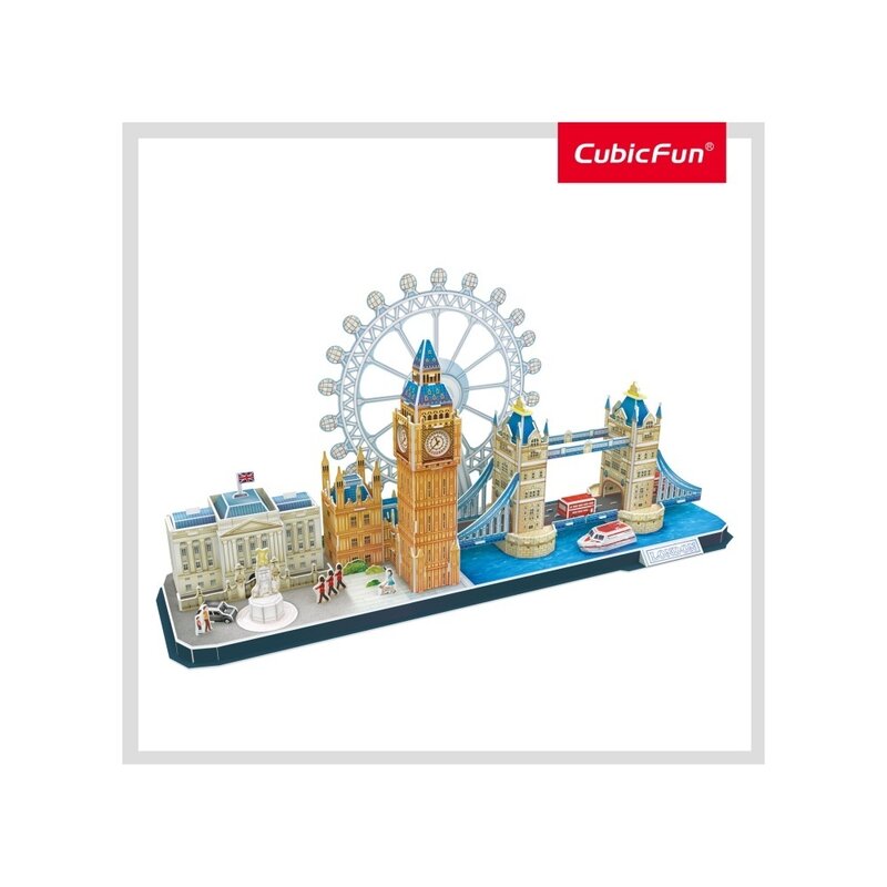 CUBICFUN - Puzzle 3D Londra Nivel complex Puzzle Copii, piese 107